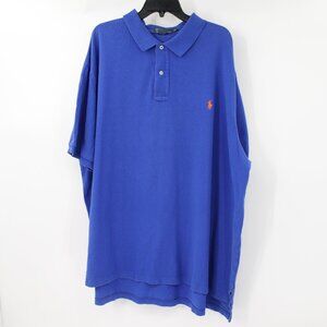 Polo Ralph Lauren Polo Shirt Mens 4XB Classic Short Sleeve Cotton Logo Blue